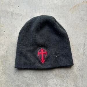 Y2k black countskustom beanie